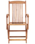 Miniatyrbilde 6 av 11: Sett med 2 Hagespisestoler i Lyst Tre med Taupe Puter Akasietre Ramme Sammenleggbar Rustikk Design