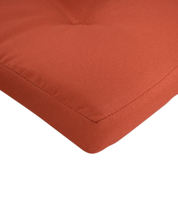 Sett med 2 Hagespisestoler i Lyst Tre med Røde Puter Akasietre Ramme Sammenleggbar Rustikk Design