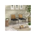 Miniatyrbild 2 av 6: Outsunny Utomhusstol Chaise de jardin, allt väder, modern design, 57 x 58 x 87 cm, svart