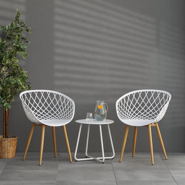 Trädgårdsstol, Set om 2, 62x80x57 cm, Vit