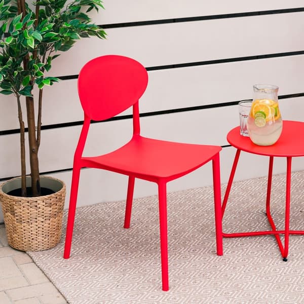 Trädgårdsstol Set, 41x80.5x51 cm, Röd