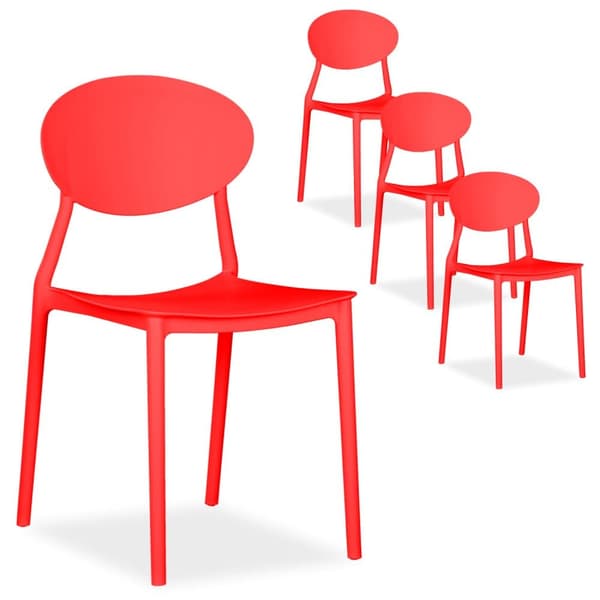 Trädgårdsstol Set, 41x80.5x51 cm, Röd