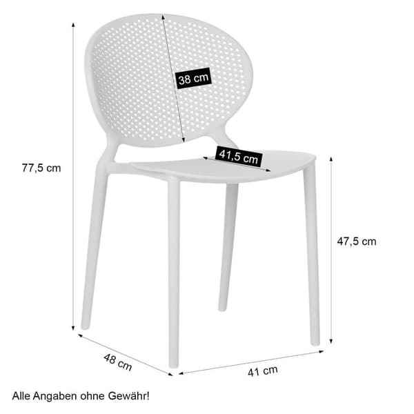 Trädgårdsstol Set, 41x77.5x48 cm, Grå