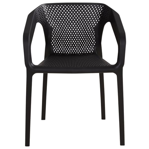 Trädgårdsstol Set, 55x74.5x54 cm, Svart