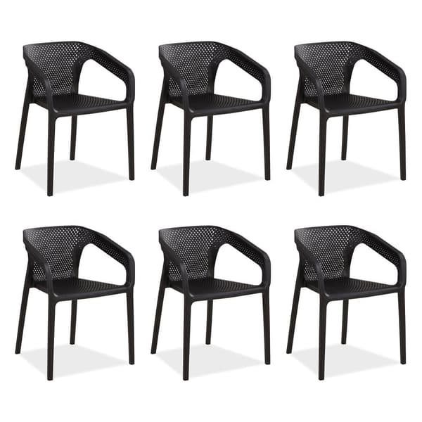 Trädgårdsstol Set, 55x74.5x54 cm, Svart