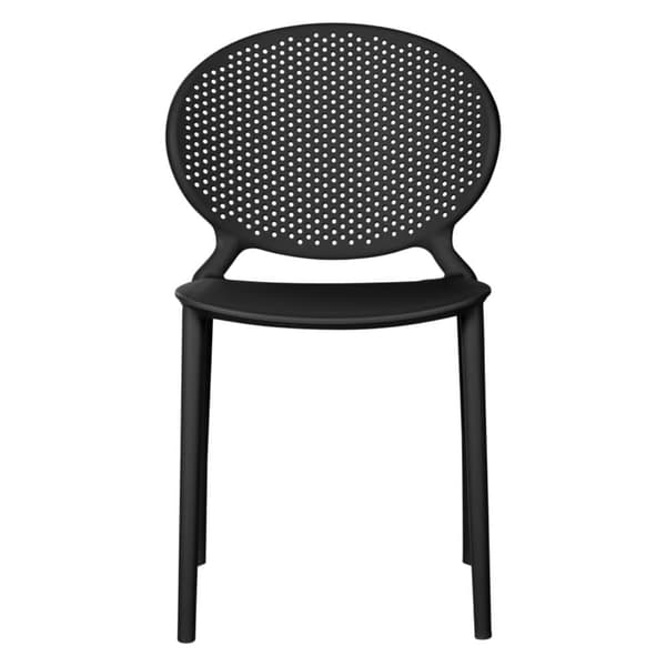 Trädgårdsstol Set, 41x77.5x48 cm, Svart