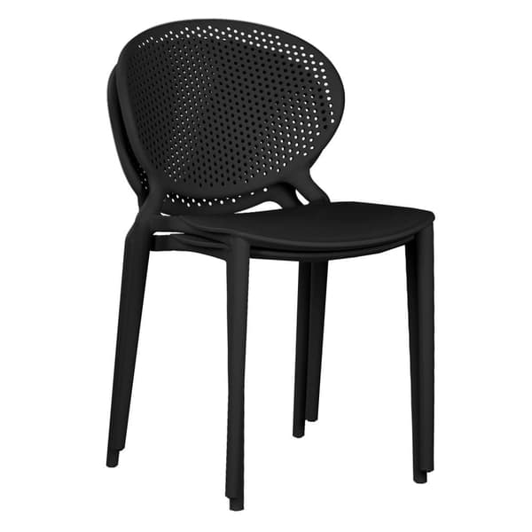 Trädgårdsstol Set, 41x77.5x48 cm, Svart