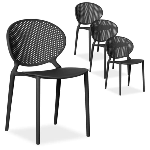 Trädgårdsstol Set, 41x77.5x48 cm, Svart