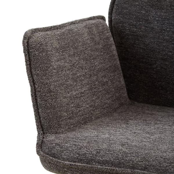 Matstolsset, Moderna Äggstolar Chenille Garn Grå Fåtöljer, 61x92.5x60 cm, Grå