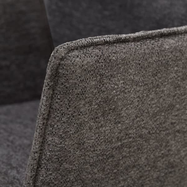 Matstolsset, Moderna Äggstolar Chenille Garn Grå Fåtöljer, 61x92.5x60 cm, Grå