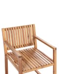 Miniatyrbilde 8 av 11: Sett med 2 Hagespisestoler med Puter Lysebeige Sertifisert Akasietre Polyester Rustikk Stil