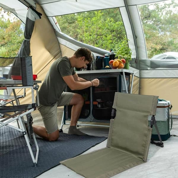 Lollanda Vikbar Strandstol med Ryggstöd - Lättviktig och Hållbar med förvaringsväska, Hopfällbar Solstol / Campingstol