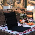 Miniatyrbild 3 av 5: Lollanda Vikbar Strandstol med Ryggstöd - Lättviktig och Hållbar med  förvaringsväska, Hopfällbar Solstol / Campingstol