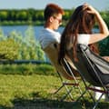 Pikkukuva 7 / 8: Lollanda taitettava retkituoli alumiinia, taitettava aurinkotuoli - pehmustettu kevyt retkituoli, kevyt kantolaukulla patikointiin
