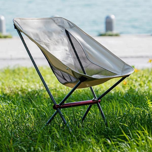 Lollanda Vikbar Campingstol i Aluminium, Hopfällbar Solstol - Vadderad Lättvikt Campingstol, Lättviktig med Bärväska för Vandring