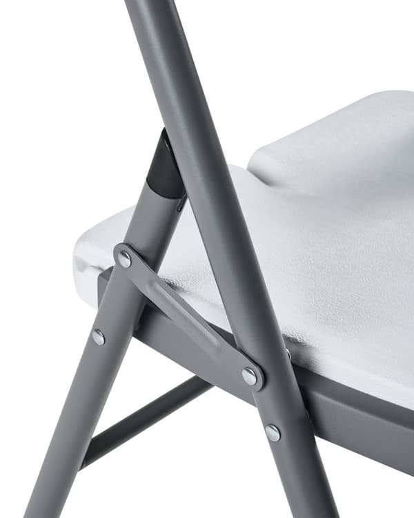 Sett med 2 Spisestoler i Syntetisk Materiale Hvit Utendørs uten Armlener Moderne Stil