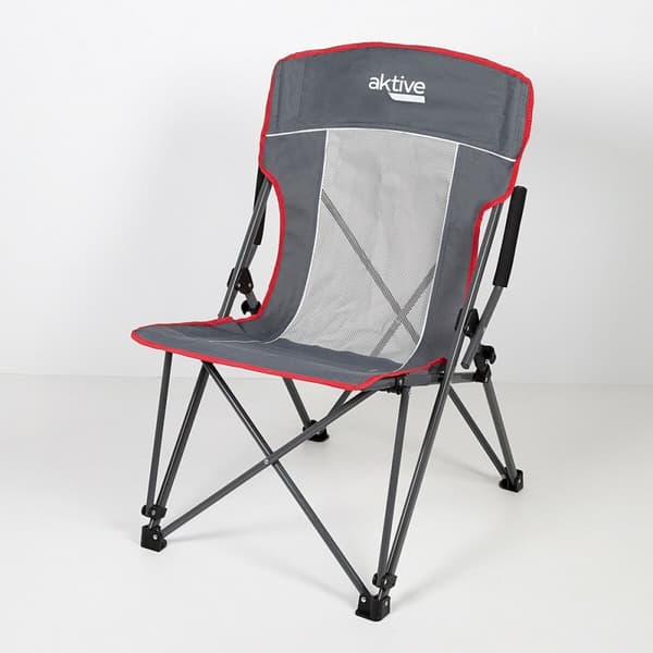 Sammenklappelig campingstol Aktive Grå 59 x 97 x 68 cm (2 enheder)
