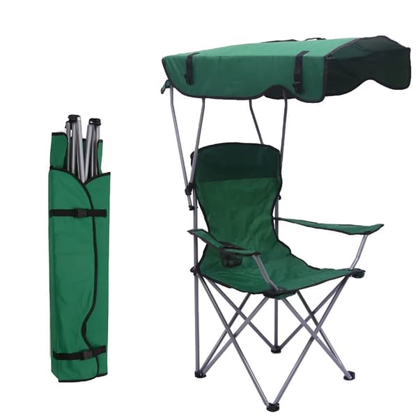Campingstol, bærbar, med kopholder,2