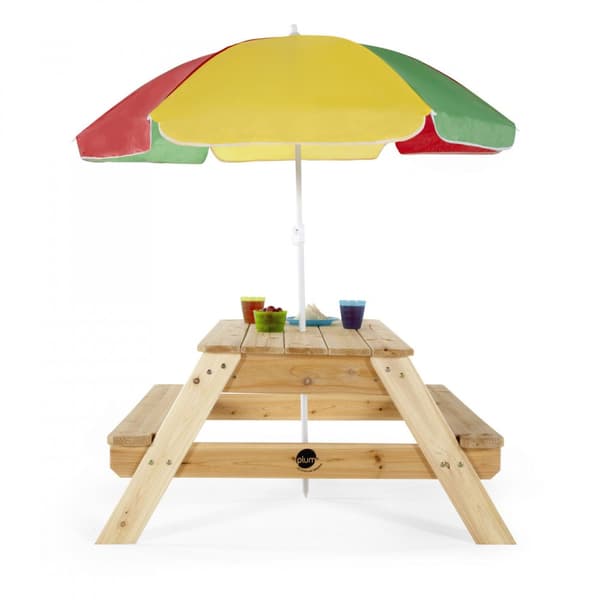 Plum Trä Barn Trädgårdsbord med parasoll