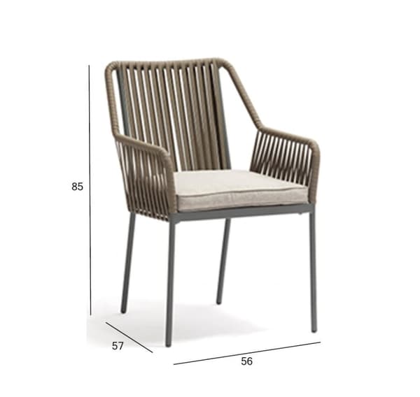 Stol ANDROS grå/taupe