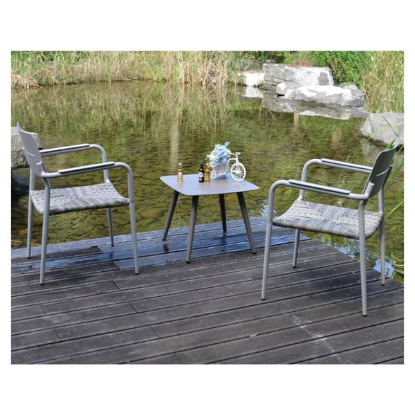 Balkonsæt COCORA bord, 2 stole, taupe