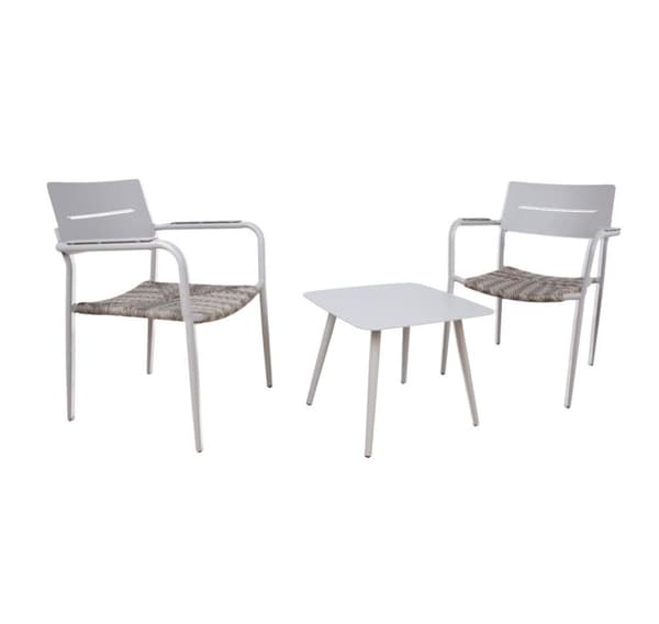 Balkonsæt COCORA bord, 2 stole, taupe