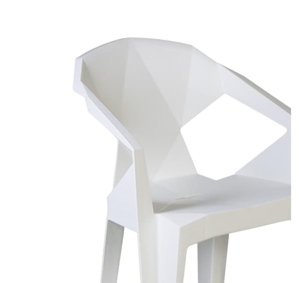 Tuoli MUZE 56x50,6xH80cm, materiaali: muovi, väri: valkoinen
