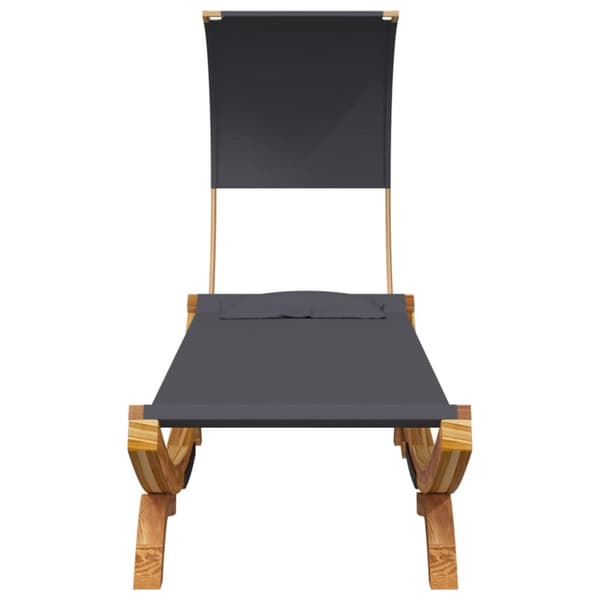 loungeseng med baldakin 100x200x126 cm bøjet træ antracitgrå