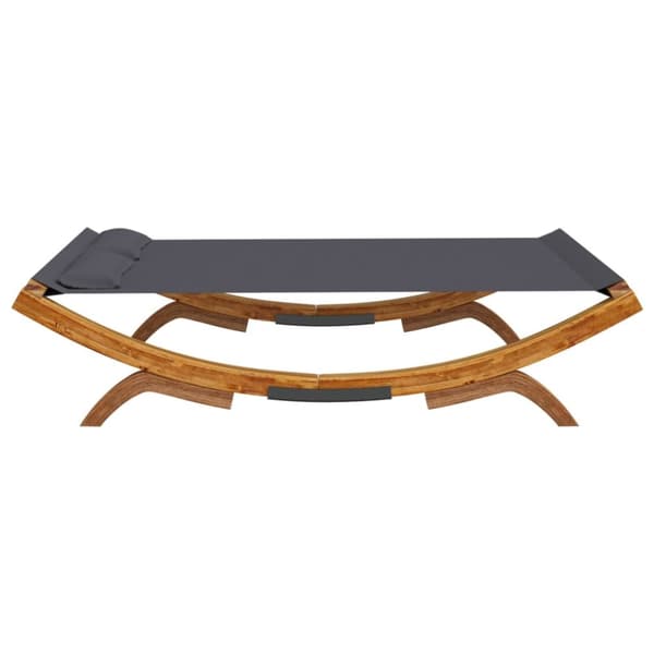 loungeseng 165x188,5x46 cm bøjet træ antracitgrå