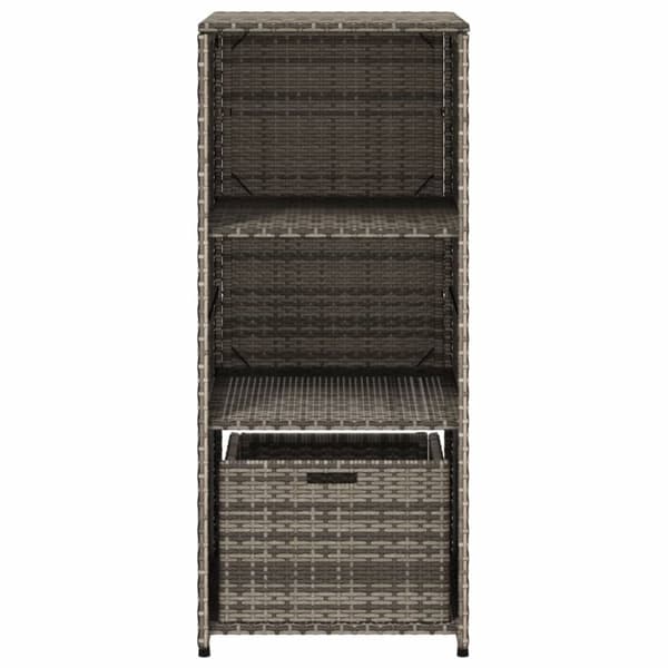 Puutarhan säilytyskaappi harmaa 50x55x115 cm polyrottinki