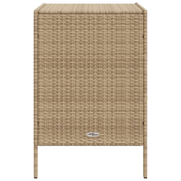 Puutarhan säilytyskaappi beige 55x59x80 cm polyrottinki