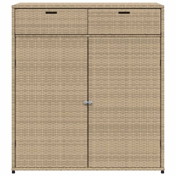 Puutarhan säilytyskaappi beige 105x55x113 cm polyrottinki