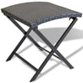 Miniatyrbillede 1 af 5: foldbar taburet polyrattan sort