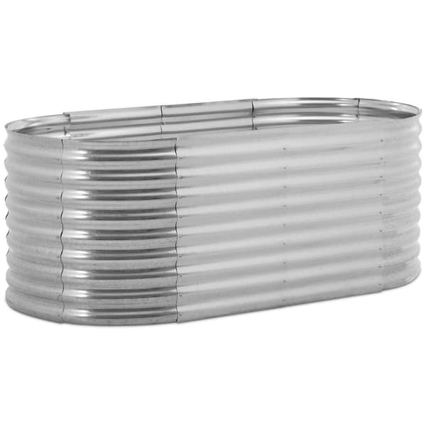 Uniprodo - Odlingslåda av metall - Oval - 0 x 0 x 0 cm - Stål