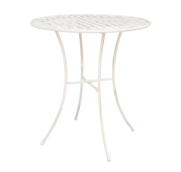 Bord JASMINE D70xH75cm, antik hvidmetal