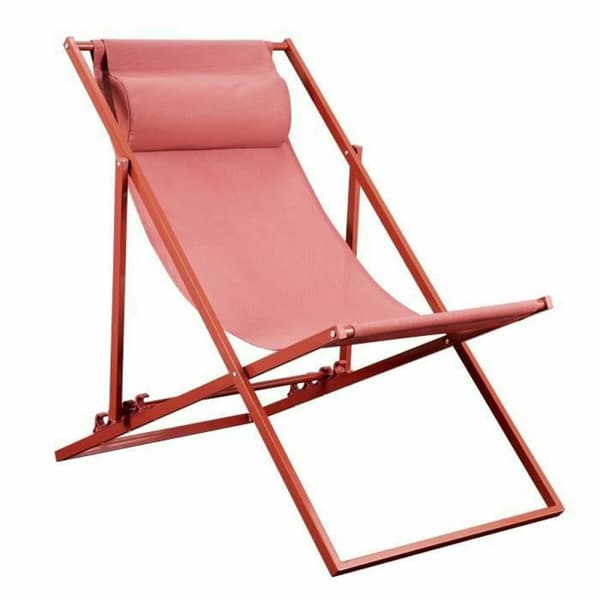 Ležalnik Rød Foldbar Terrakotta