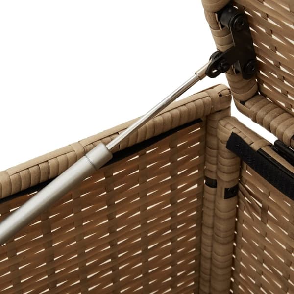 Puutarhan säilytyslaatikko beige sekoitus 283 l polyrottinki