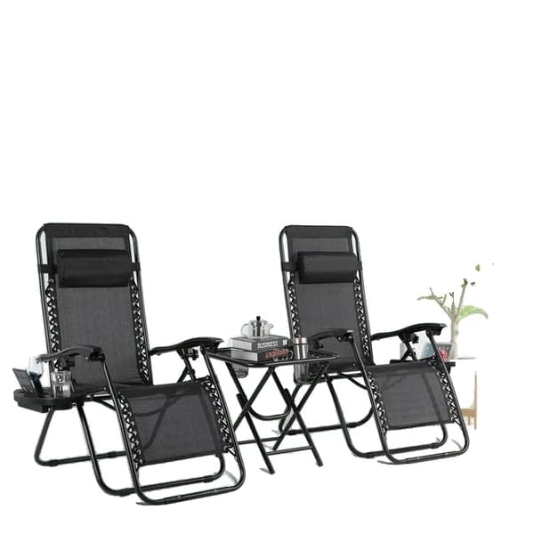Solstol, Foldbart Design, Aluminium Konstruktion, Sort