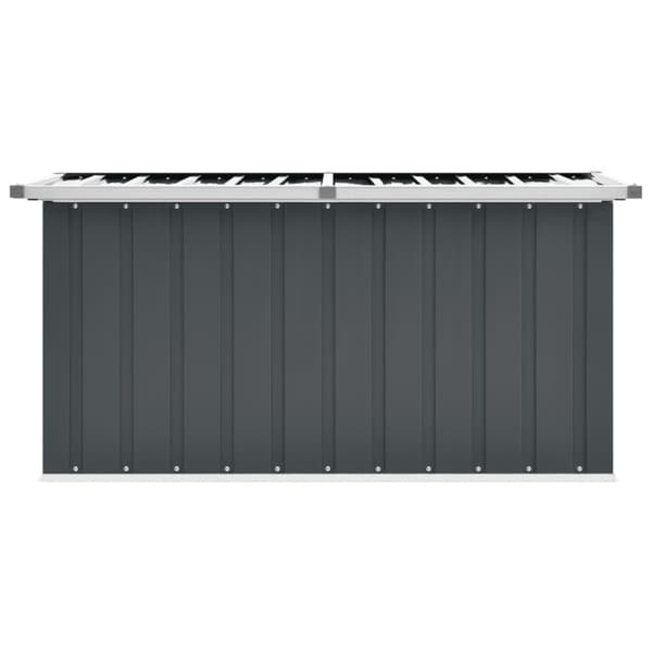 opbevaringskasse til haven 129x67x65 cm grå