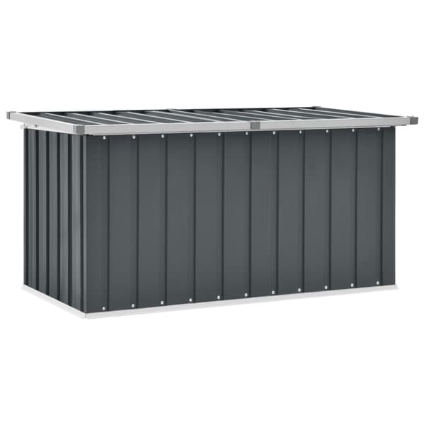 opbevaringskasse til haven 129x67x65 cm grå