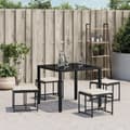 Miniatyrbillede 3 af 9: haveskamler 4 stk. med hynder polyrattan sort