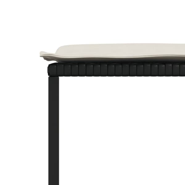 haveskamler 4 stk. med hynder polyrattan sort