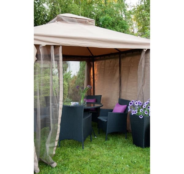 Myggnett til lysthus LEGEND 2,91x2,91m, beige