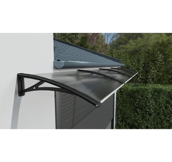 Katos oven päällä, musta, polykarbonaattipronssilla, leveys 2884 mm, Conos