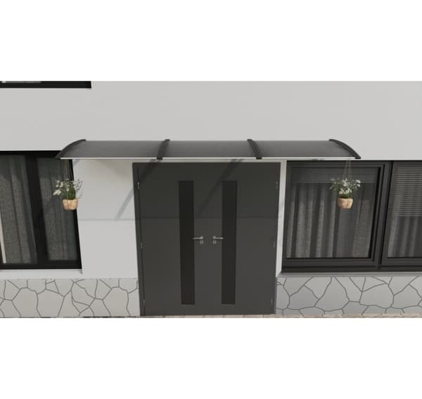 Katos oven päällä, musta, polykarbonaattipronssilla, leveys 3288 mm, Conos