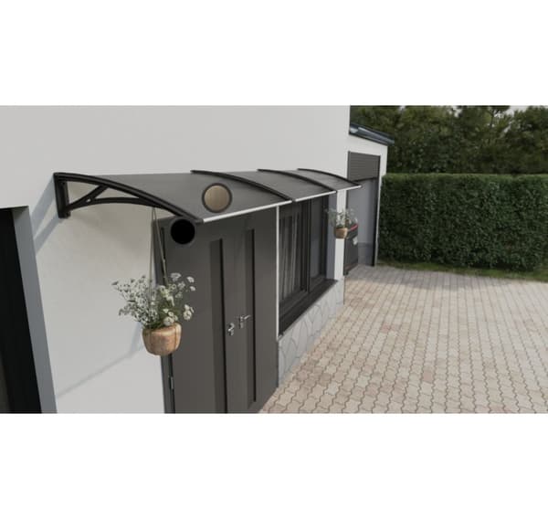 Katos oven päällä, musta, polykarbonaattipronssilla, leveys 3288 mm, Conos