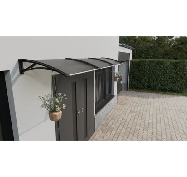 Katos oven päällä, musta, polykarbonaattipronssilla, leveys 3288 mm, Conos