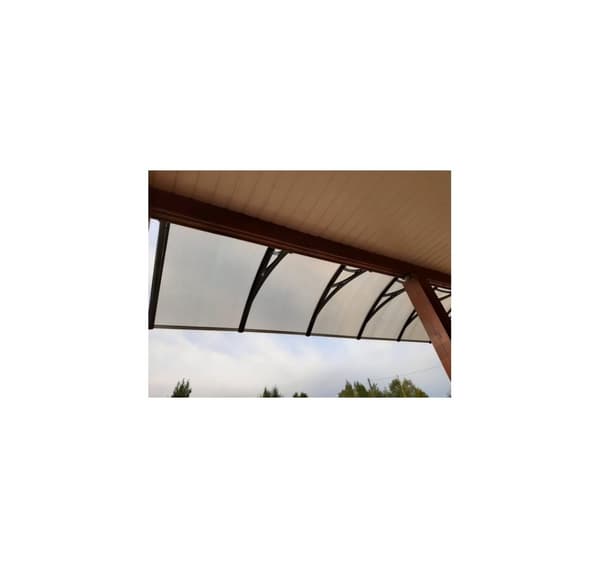 Baldakin over lågen, brun, med bronze polycarbonat, bredde 766 mm, Conos
