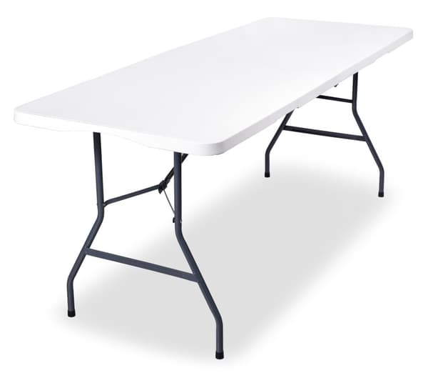 BALI WHITE cateringbord, foldbart til en kuffert, 180 cm, hvid