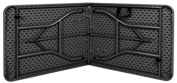 RATTAN cateringbord foldbart til en kuffert - 180 cm, grå